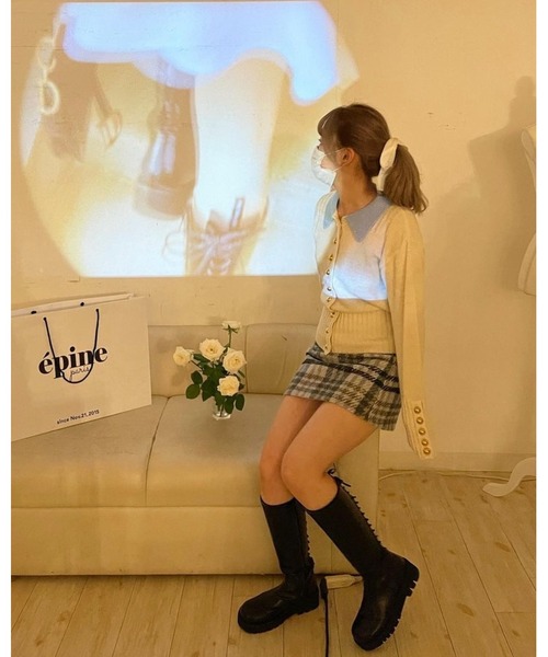 epine（エピヌ）の「bi-color gold botton knit cardigan（ニット/セーター・レディース・アイボリー・FREE）」の15枚目の写真