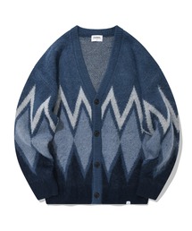 【COVERNAT】ARGYLE MOHAIR KNIT CARDIGAN / カバーナット アーガイル モヘア ニット カーディガン