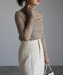 r. | 2022　春物新作　　シアーフライス シームレス タートルPO(Tシャツ/カットソー)