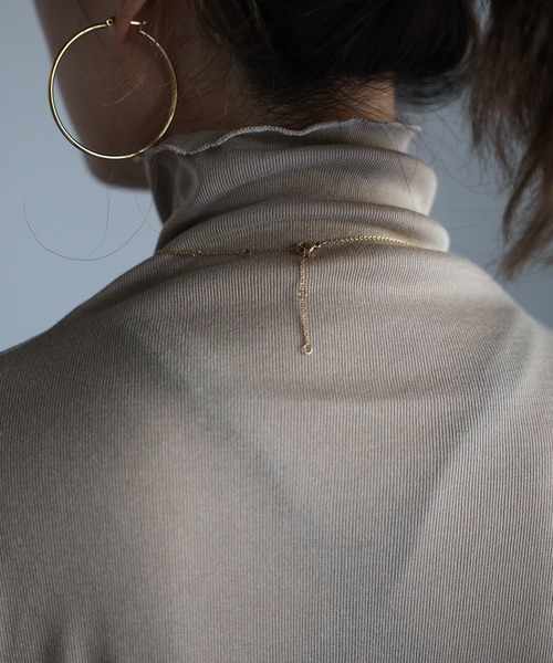 r.(アールドット)の「シアーフライス シームレス タートルPO(Tシャツ/カットソー・レディース・オフホワイト/ライトグレー/ブラック/グレイッシュベージュ/ライム/チャコールグレー・FREE)」の17枚目の写真