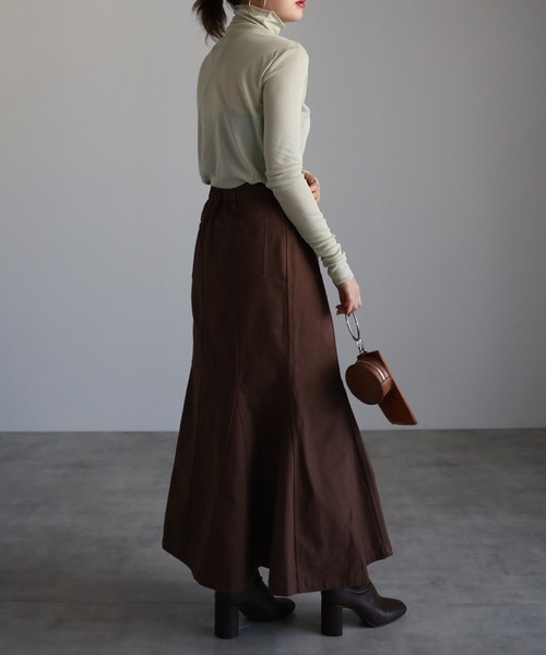 r.(アールドット)の「シアーフライス シームレス タートルPO(Tシャツ/カットソー・レディース・オフホワイト/ライトグレー/ブラック/グレイッシュベージュ/ライム/チャコールグレー・FREE)」の8枚目の写真