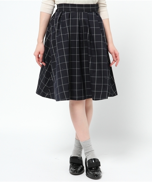 one after another NICE CLAUP(ワンアフターアナザーナイスクラップ)の「【ナイスクラップ】タックミディースカート(スカート・レディース・トップグレー/イエロー/ボルドー/その他1/その他2・FREE)」の1枚目の写真