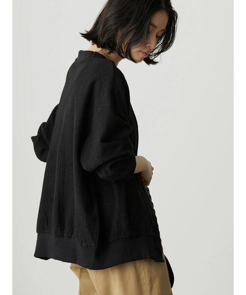 AMERICAN HOLIC（アメリカンホリック）の「Vネックカットジャガードカーディガン（カーディガン/ボレロ・レディース・ブラック/アイボリー・M/L）」の18枚目の写真