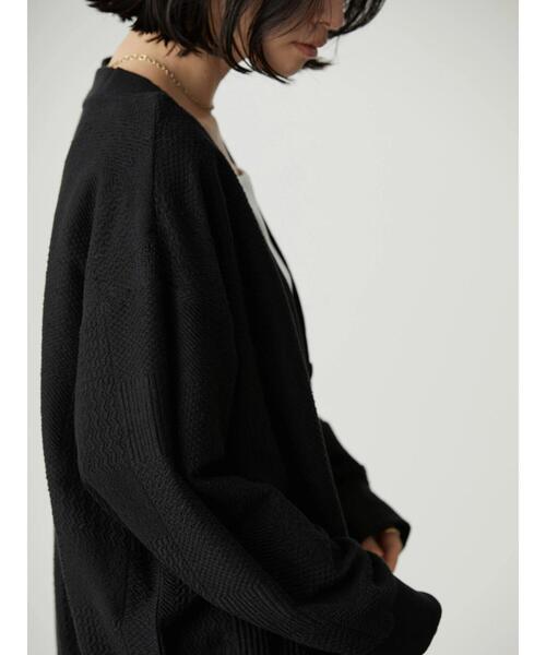 AMERICAN HOLIC（アメリカンホリック）の「Vネックカットジャガードカーディガン（カーディガン/ボレロ・レディース・ブラック/アイボリー・M/L）」の15枚目の写真