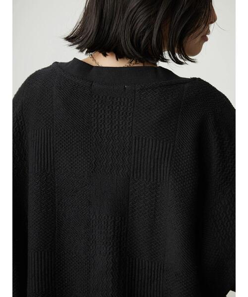 AMERICAN HOLIC（アメリカンホリック）の「Vネックカットジャガードカーディガン（カーディガン/ボレロ・レディース・ブラック/アイボリー・M/L）」の14枚目の写真