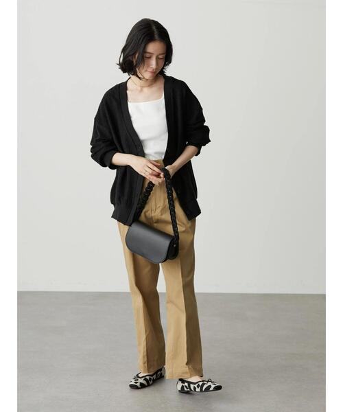 AMERICAN HOLIC（アメリカンホリック）の「Vネックカットジャガードカーディガン（カーディガン/ボレロ・レディース・ブラック/アイボリー・M/L）」の12枚目の写真