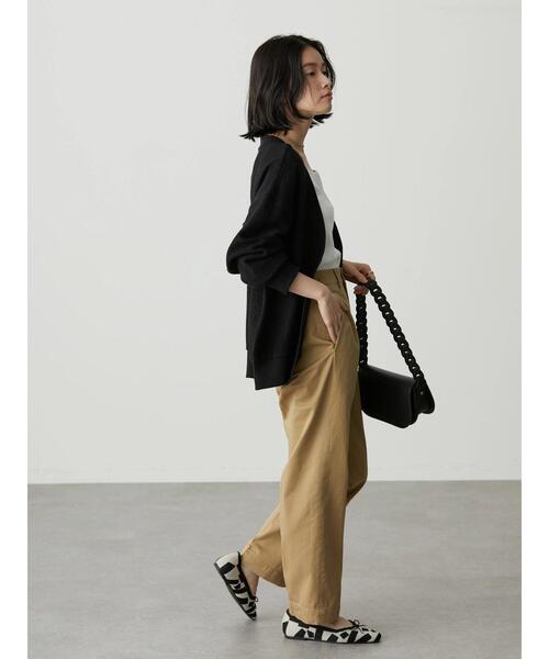 AMERICAN HOLIC（アメリカンホリック）の「Vネックカットジャガードカーディガン（カーディガン/ボレロ・レディース・ブラック/アイボリー・M/L）」の11枚目の写真