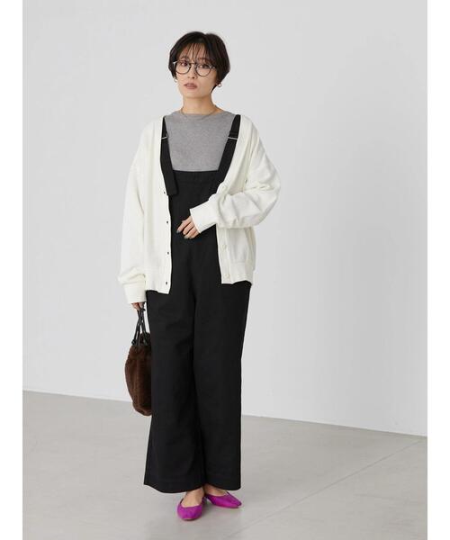 AMERICAN HOLIC（アメリカンホリック）の「Vネックカットジャガードカーディガン（カーディガン/ボレロ・レディース・ブラック/アイボリー・M/L）」の6枚目の写真