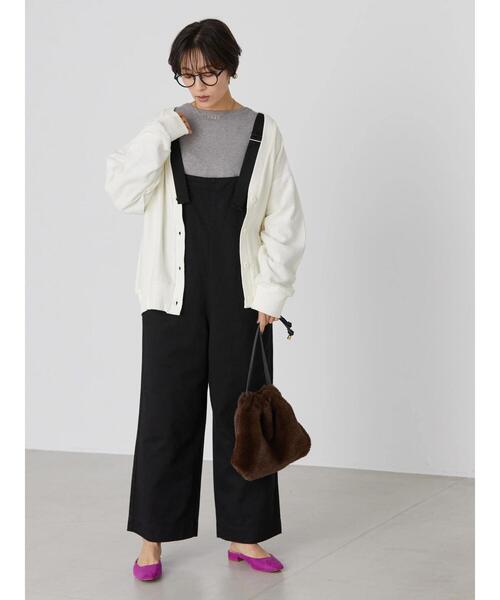 AMERICAN HOLIC（アメリカンホリック）の「Vネックカットジャガードカーディガン（カーディガン/ボレロ・レディース・ブラック/アイボリー・M/L）」の5枚目の写真