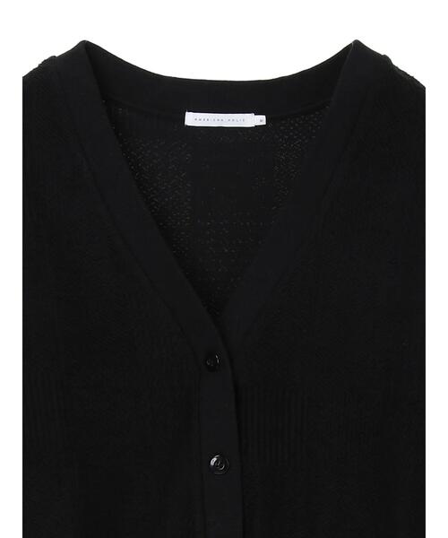 AMERICAN HOLIC（アメリカンホリック）の「Vネックカットジャガードカーディガン（カーディガン/ボレロ・レディース・ブラック/アイボリー・M/L）」の21枚目の写真