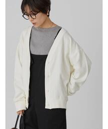 AMERICAN HOLIC | Vネックカットジャガードカーディガン(カーディガン/ボレロ)