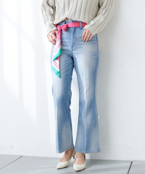 Healthy Denim別注 限定コラボ センタープレスフレアデニム デニムパンツ Healthy Healthy パンツ Denim