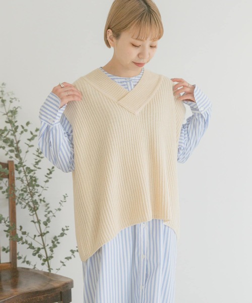 ITEMS URBANRESEARCH（アイテムズ アーバンリサーチ）の「ベストセットストライプシャツワンピース（ワンピース・レディース・ライトブルー/オフホワイト/ブルー・FREE）」の20枚目の写真