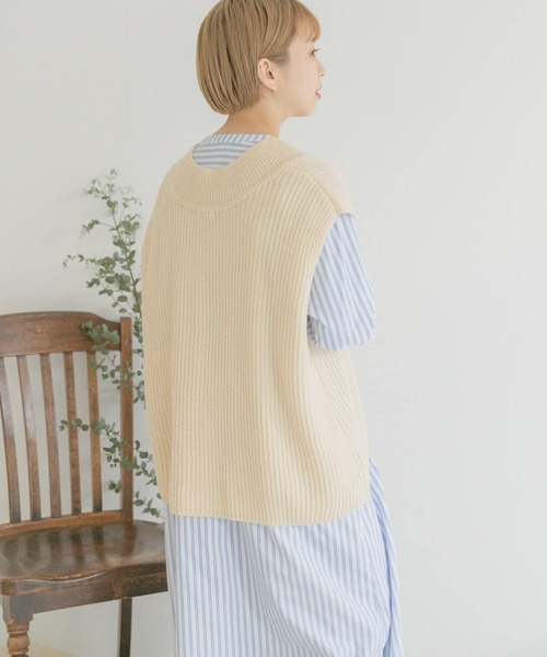 ITEMS URBANRESEARCH（アイテムズ アーバンリサーチ）の「ベストセットストライプシャツワンピース（ワンピース・レディース・ライトブルー/オフホワイト/ブルー・FREE）」の21枚目の写真