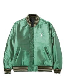 PLAYBOY REVERSIBLE BOMBER / HUF ボンバージャケット  【PLAYBOY】 コラボ