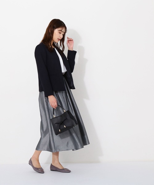 NATURAL BEAUTY BASIC（ナチュラルビューティーベーシック）の「ノットリボンハンドバッグ（クラッチバッグ・レディース・ベージュ系その他2/ブラック・ﾌﾘ-）」の17枚目の写真