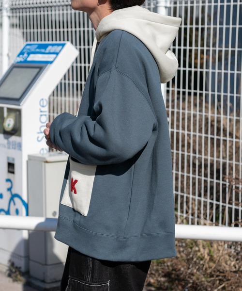 PairPair（ペアペア）の「スタジャンパーカー(ユニセックス)（パーカー・レディース・アイボリー/グレイッシュブルー・MEDIUM/LARGE）」の20枚目の写真