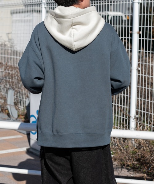 PairPair（ペアペア）の「スタジャンパーカー(ユニセックス)（パーカー・レディース・アイボリー/グレイッシュブルー・MEDIUM/LARGE）」の21枚目の写真