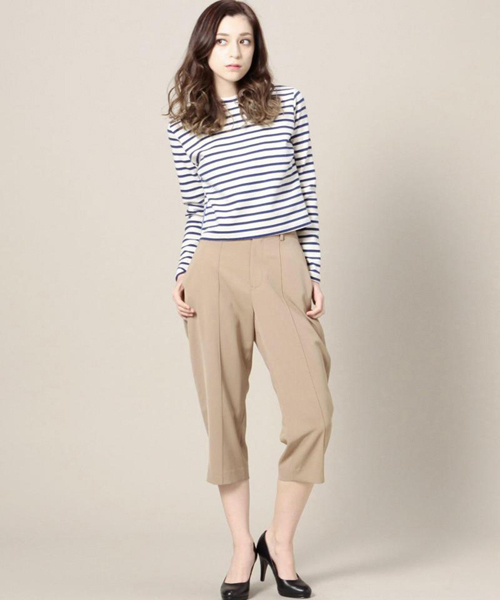 ROSE BUD(ローズバッド)の「【カタログ掲載】【雑誌掲載】LCTT-15120 HI-NECK L/S CROPPED-T(Tシャツ/カットソー・レディース・ホワイト/ブラック/ミックスグレー/ブルー・ONE SIZE)」の15枚目の写真