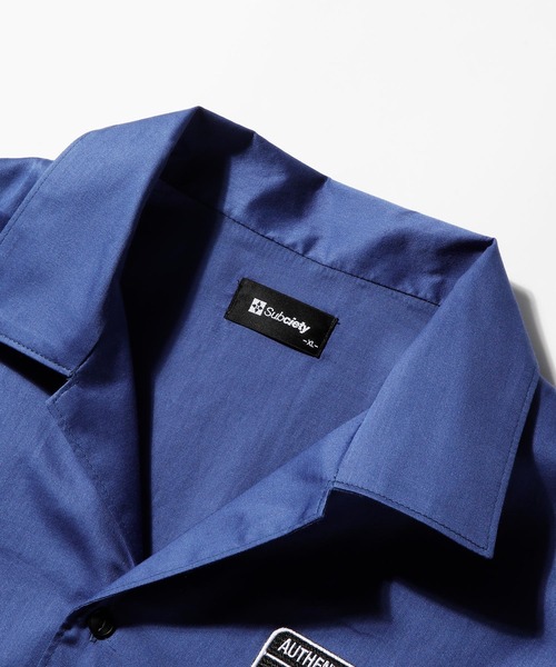 Subciety(サブサエティ)の「OPEN-COLLAR EMBLEM SHIRT(シャツ/ブラウス・メンズ・ホワイト/ブルー/ブラック・X-LARGE/LARGE/MEDIUM/SMALL)」の4枚目の写真