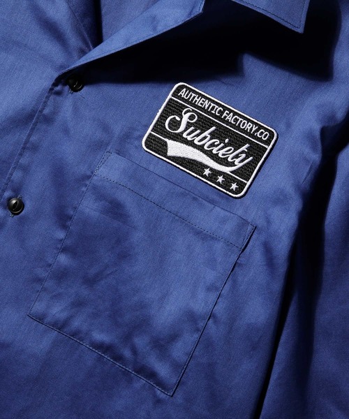 Subciety(サブサエティ)の「OPEN-COLLAR EMBLEM SHIRT(シャツ/ブラウス・メンズ・ホワイト/ブルー/ブラック・X-LARGE/LARGE/MEDIUM/SMALL)」の5枚目の写真