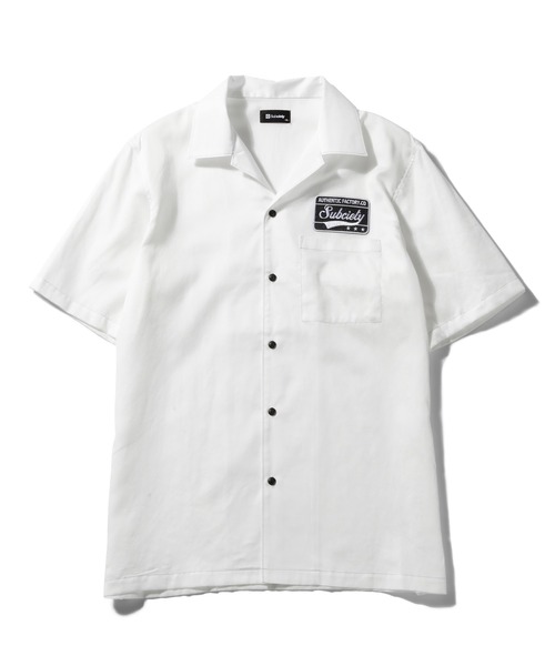 Subciety(サブサエティ)の「OPEN-COLLAR EMBLEM SHIRT(シャツ/ブラウス・メンズ・ホワイト/ブルー/ブラック・X-LARGE/LARGE/MEDIUM/SMALL)」の7枚目の写真