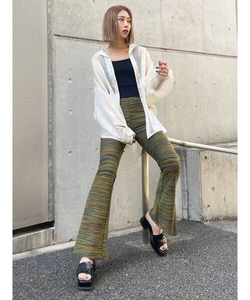 EMODA(エモダ)の「フィットフレアストレッチパンツ(その他パンツ・レディース・ブラック/その他/その他1・FREE)」の10枚目の写真