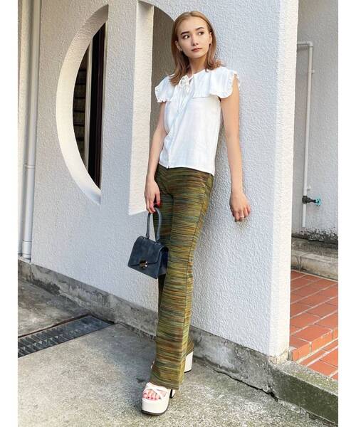 EMODA(エモダ)の「フィットフレアストレッチパンツ(その他パンツ・レディース・ブラック/その他/その他1・FREE)」の13枚目の写真