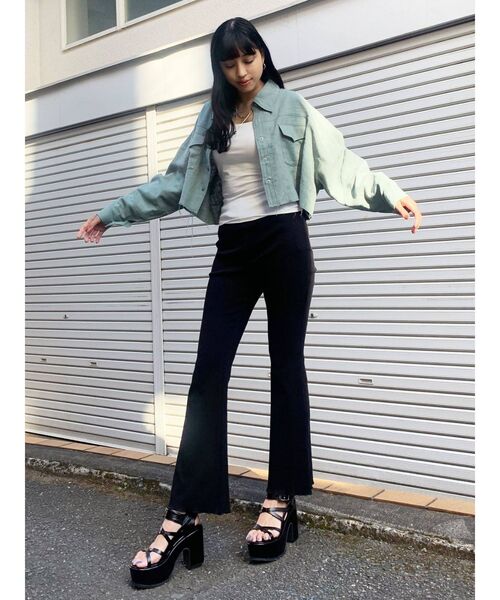 EMODA(エモダ)の「フィットフレアストレッチパンツ(その他パンツ・レディース・ブラック/その他/その他1・FREE)」の22枚目の写真