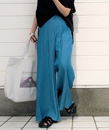 Q | レーヨンスラブワイドパンツ(その他パンツ)