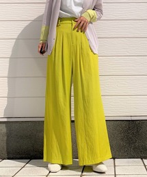 Q | レーヨンスラブワイドパンツ(その他パンツ)