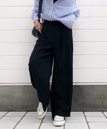 Q | レーヨンスラブワイドパンツ(その他パンツ)