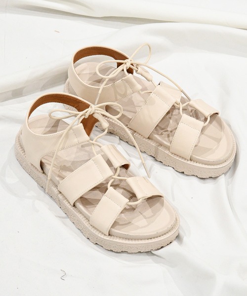 NOFALL（ノーフォール）の「レースアップサンダル（サンダル・レディース・ブラック/ベージュ・3L/S/M/SS/LL/L）」の5枚目の写真