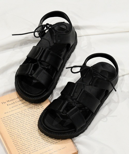 NOFALL（ノーフォール）の「レースアップサンダル（サンダル・レディース・ブラック/ベージュ・3L/S/M/SS/LL/L）」の6枚目の写真