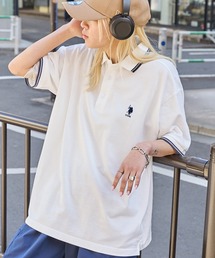 U.S. POLO ASSN. /ユーエスポロアッスン 別注 ワンポイント刺繍ロゴ オーバーサイズ半袖ポロシャツ
