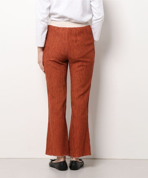 Q(キュー)の「プリーツリブパンツ(その他パンツ・レディース・グリーン/テラコッタ・MEDIUM)」の5枚目の写真