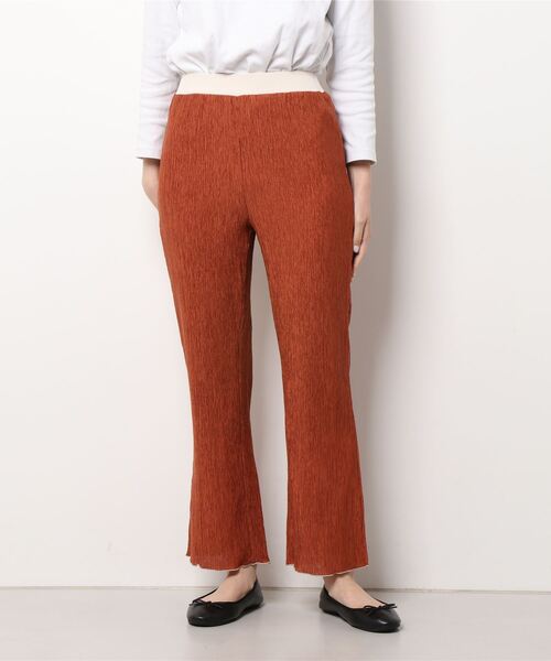 Q(キュー)の「プリーツリブパンツ(その他パンツ・レディース・グリーン/テラコッタ・MEDIUM)」の9枚目の写真