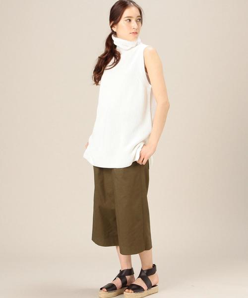 BEAUTY&YOUTH UNITED ARROWS（ビューティーアンドユースユナイテッドアローズ）の「BY 5Gコットン畦タートルニットベスト ◆（ベスト・レディース・ホワイト/ネイビー・フリー）」の5枚目の写真