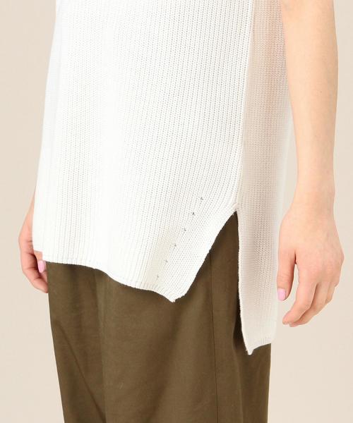 BEAUTY&YOUTH UNITED ARROWS（ビューティーアンドユースユナイテッドアローズ）の「BY 5Gコットン畦タートルニットベスト ◆（ベスト・レディース・ホワイト/ネイビー・フリー）」の8枚目の写真