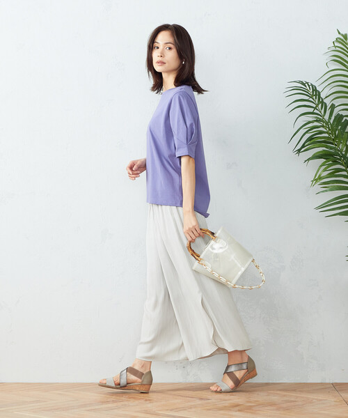 COMME CA ISM(コムサイズム)の「スカーチョ(その他パンツ・レディース・ライトグレー/チャコール/パープル・SMALL/MEDIUM/LARGE)」の4枚目の写真