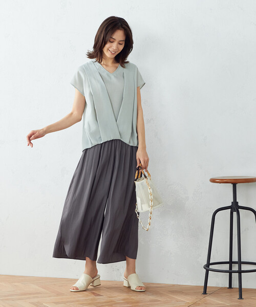 COMME CA ISM(コムサイズム)の「スカーチョ(その他パンツ・レディース・ライトグレー/チャコール/パープル・SMALL/MEDIUM/LARGE)」の6枚目の写真
