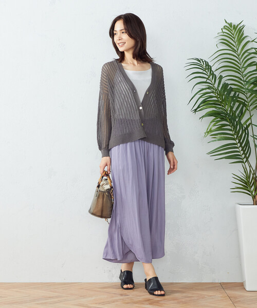 COMME CA ISM(コムサイズム)の「スカーチョ(その他パンツ・レディース・ライトグレー/チャコール/パープル・SMALL/MEDIUM/LARGE)」の8枚目の写真