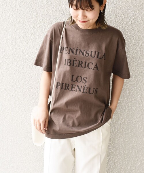 Odub（オーダブ）の「【SHIPS別注】Odub:プロセッシング ハーフスリーブ TEE◇（Tシャツ/カットソー・レディース・ライトブルー/ブラウン/ベージュ/ダークグレー/ホワイト/チャコールグレー/ベージュ系その他/パープル・ONE SIZE）」の5枚目の写真