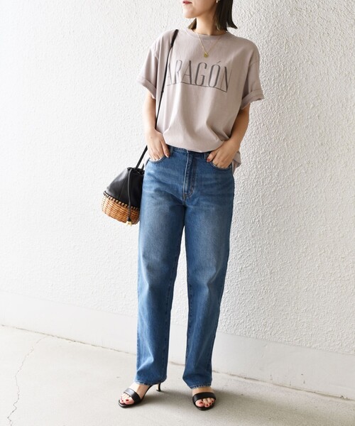 Odub（オーダブ）の「【SHIPS別注】Odub:プロセッシング ハーフスリーブ TEE◇（Tシャツ/カットソー・レディース・ライトブルー/ブラウン/ベージュ/ダークグレー/ホワイト/チャコールグレー/ベージュ系その他/パープル・ONE SIZE）」の17枚目の写真