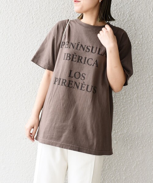 Odub（オーダブ）の「【SHIPS別注】Odub:プロセッシング ハーフスリーブ TEE◇（Tシャツ/カットソー・レディース・ライトブルー/ブラウン/ベージュ/ダークグレー/ホワイト/チャコールグレー/ベージュ系その他/パープル・ONE SIZE）」の21枚目の写真