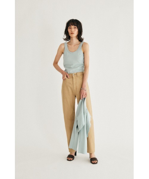 M_（エムアンダーバー）の「【M_】OGC RELAX TAPERED（デニムパンツ・レディース・ダークブルー/アイボリー/ベージュ・2/0/1）」の9枚目の写真