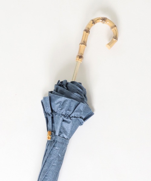 Cepica（セピカ）の「【pink trick / ピンクトリック】完全遮光フリルデニム風長傘(晴雨兼用)（長傘・レディース・ネイビー/ブルー・FREE）」の8枚目の写真