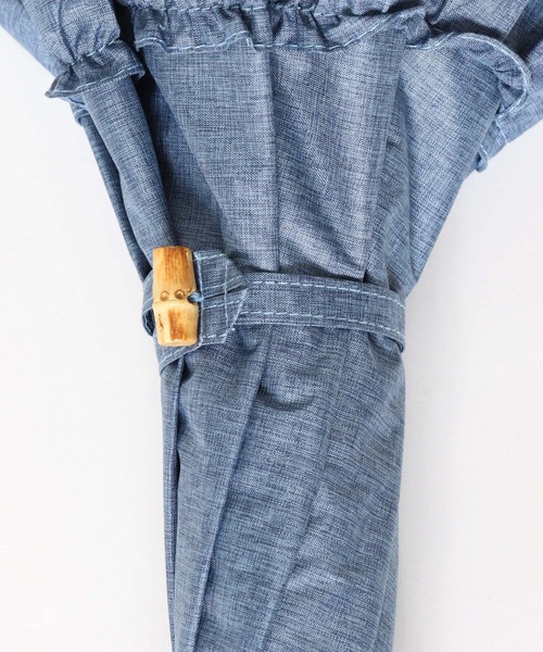 Cepica（セピカ）の「【pink trick / ピンクトリック】完全遮光フリルデニム風長傘(晴雨兼用)（長傘・レディース・ネイビー/ブルー・FREE）」の10枚目の写真