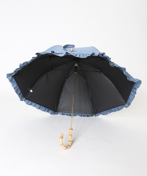 Cepica（セピカ）の「【pink trick / ピンクトリック】完全遮光フリルデニム風長傘(晴雨兼用)（長傘・レディース・ネイビー/ブルー・FREE）」の13枚目の写真