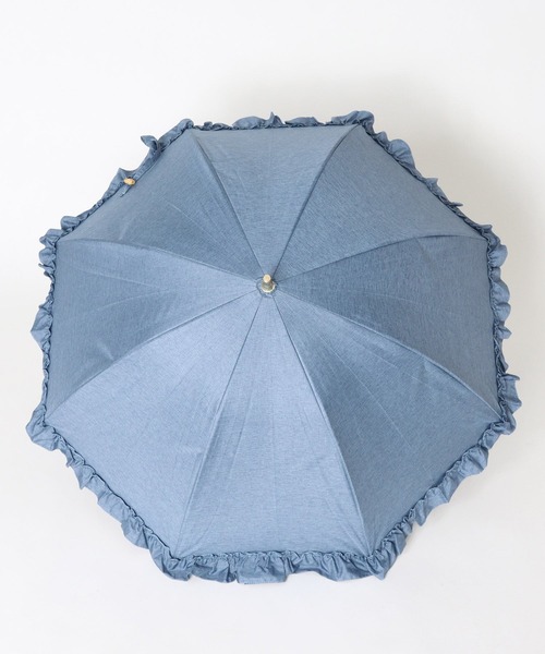 Cepica（セピカ）の「【pink trick / ピンクトリック】完全遮光フリルデニム風長傘(晴雨兼用)（長傘・レディース・ネイビー/ブルー・FREE）」の14枚目の写真